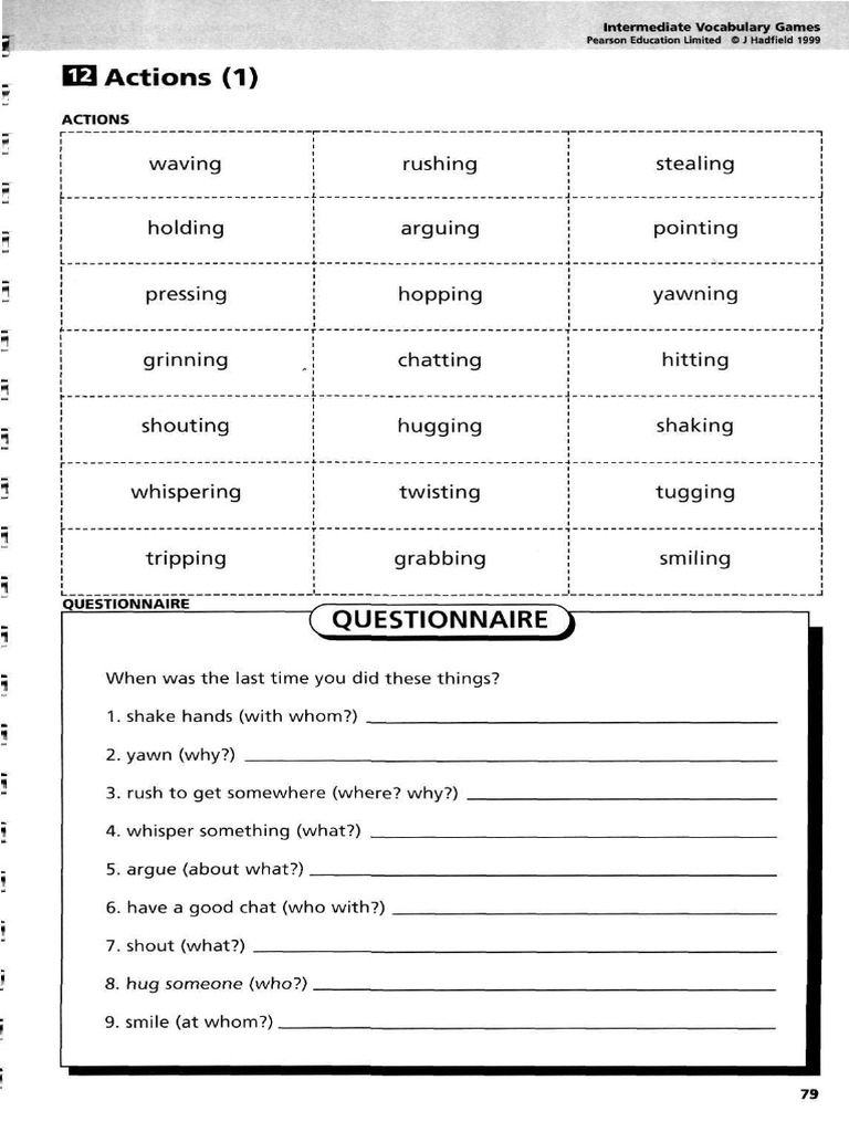 [Methodology Games] Jill Hadfield - Intermediate Vocabulary Games ...