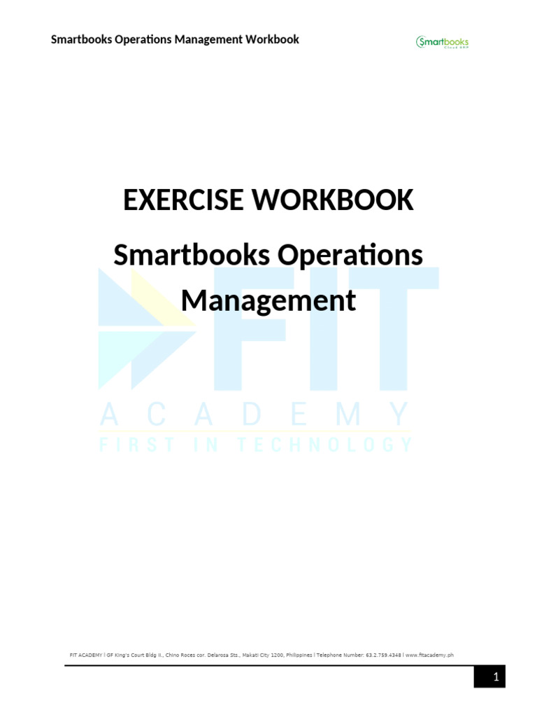 Smartbooks Operations Management Workbook - v2024 | PDF | Cloud ...