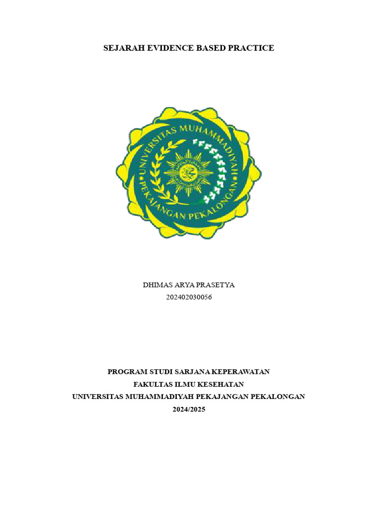 Sejarah Evidence Based Practice dalam Kesehatan | PDF
