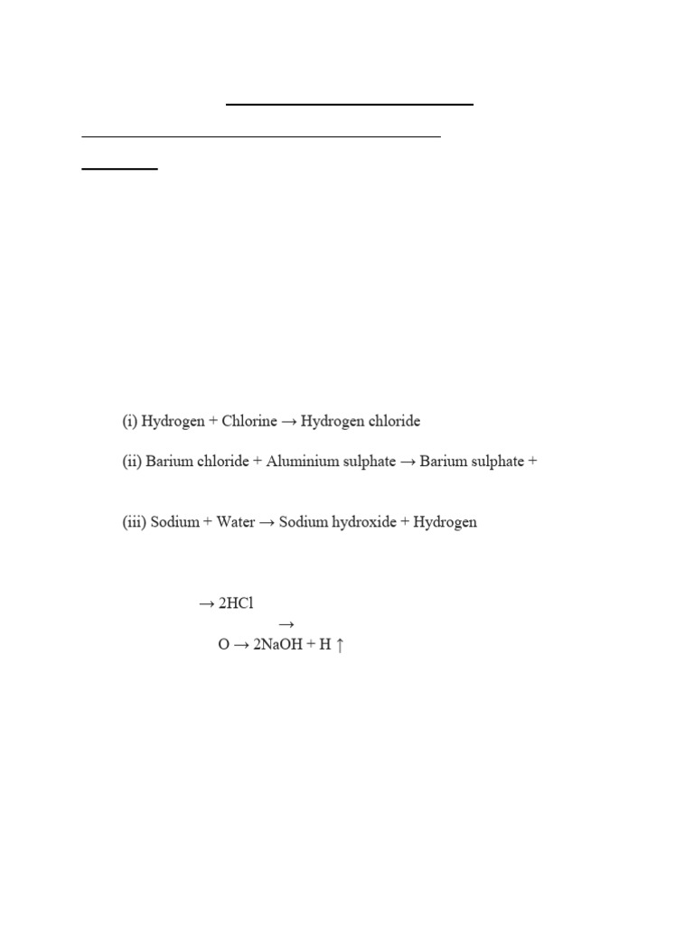 Chemistry Intext Questions Chemical Reactions and Equations PDF