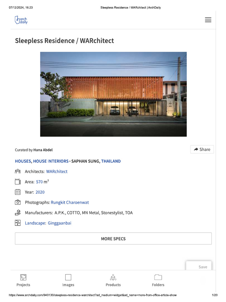 Sleepless Residence - WARchitect | PDF