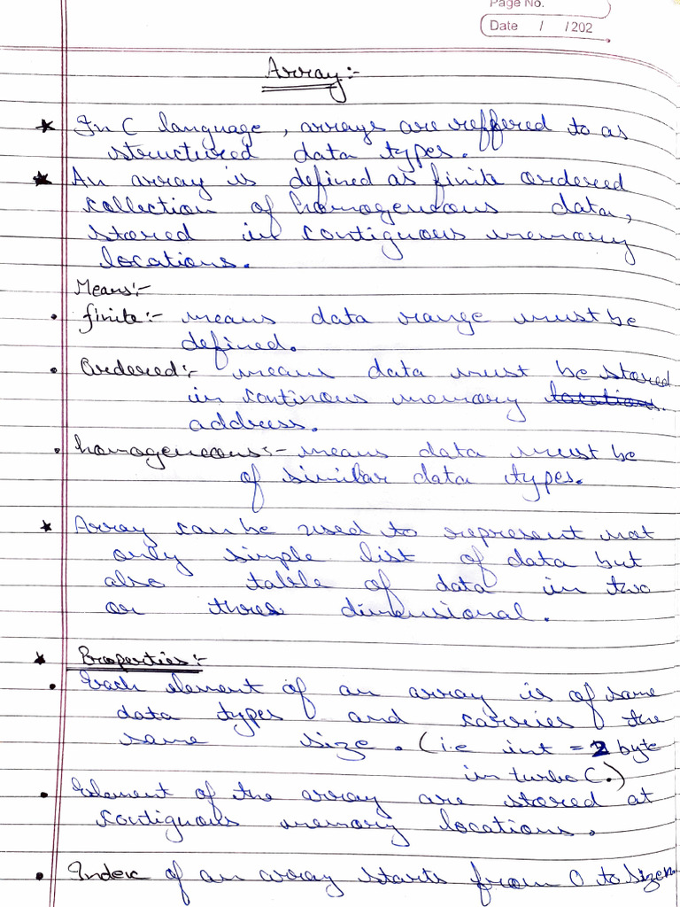 Array in C language | PDF