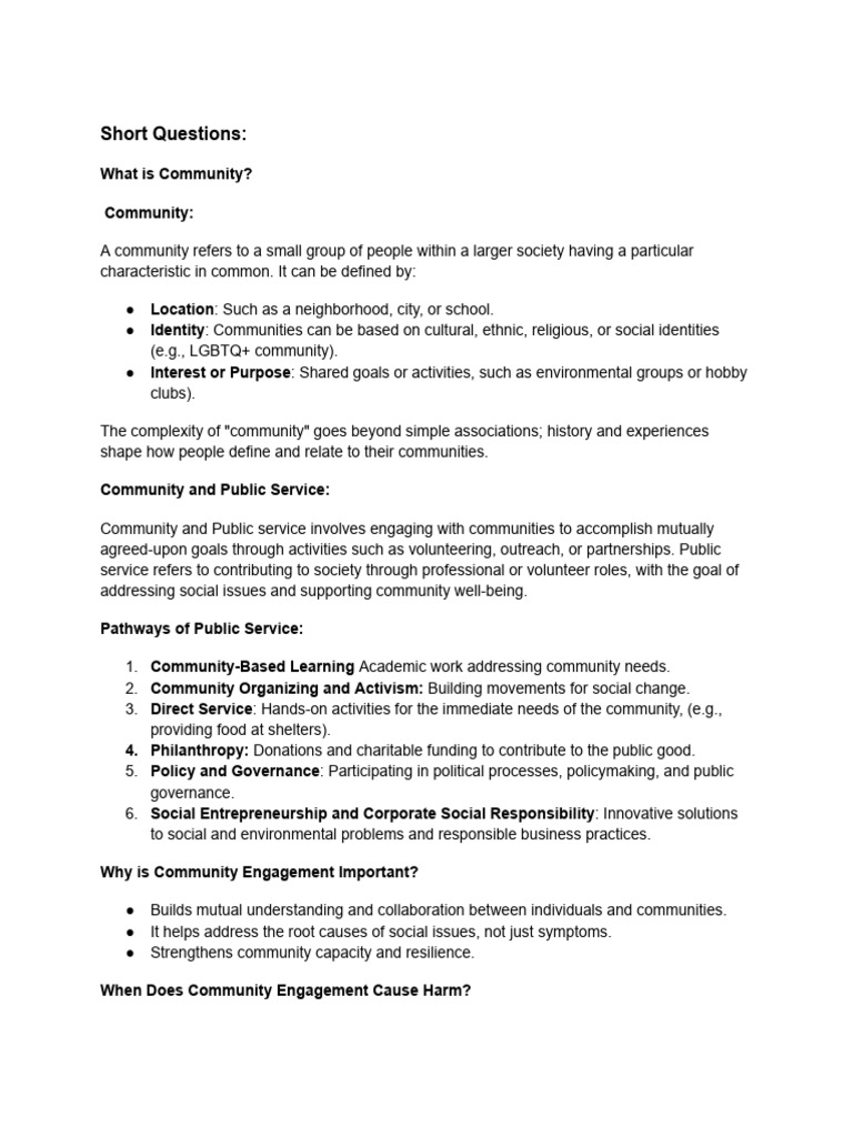 Community Engagement Pdf Community Social Psychology