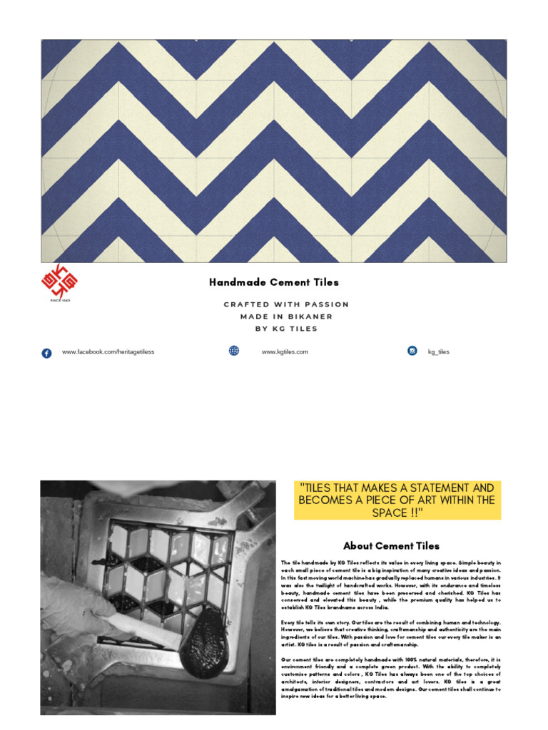 Handmade Cement Tiles from Bikaner | PDF | Tile | Green