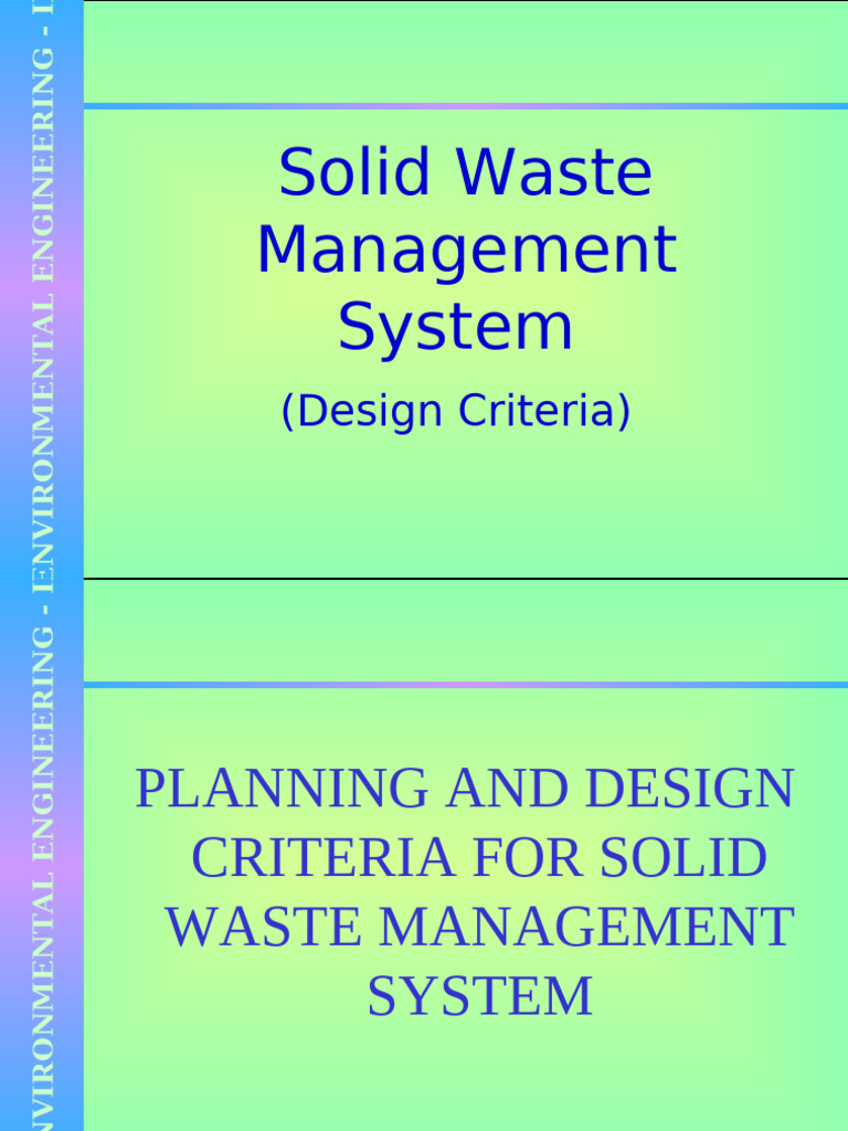 Solid Waste Management Design Criteria | PDF | Landfill | Groundwater