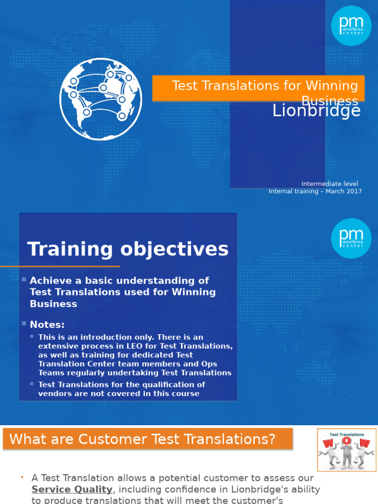Test Translations for Business Success | PDF | Translations | Business