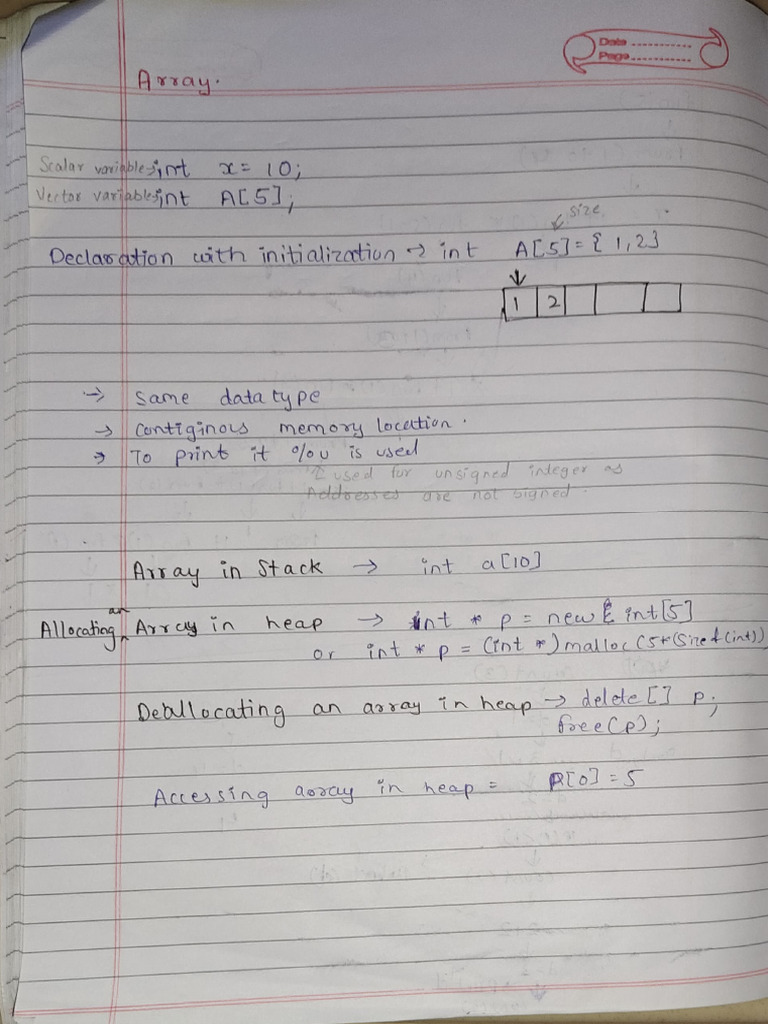 Memory Allocation and Indexing in C++ | PDF | Computer Data | Computer ...
