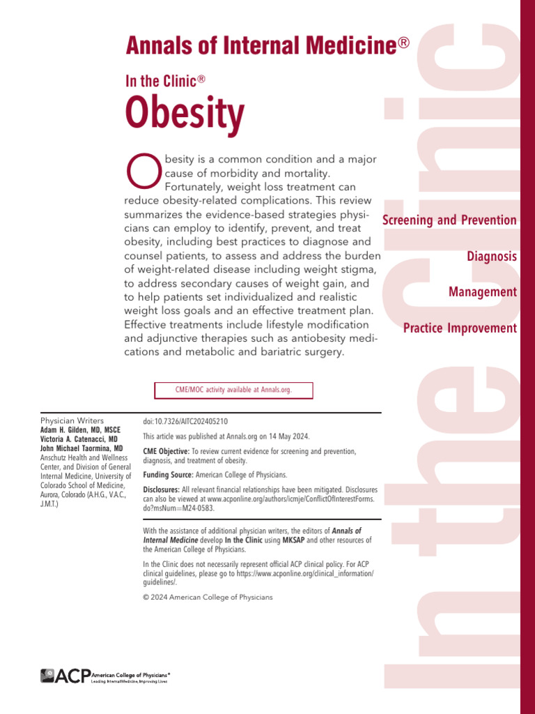 Evidence-Based Obesity Management | PDF | Obesity | Preventive Healthcare