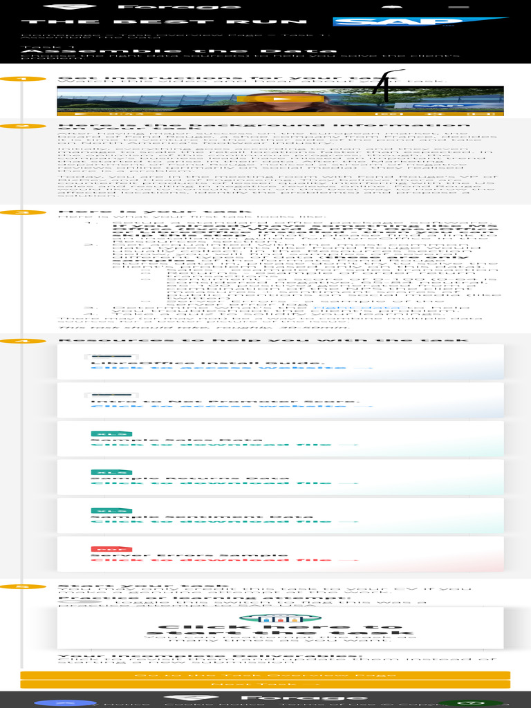 Assemble The Data SAP USA - Forage | PDF | Computing