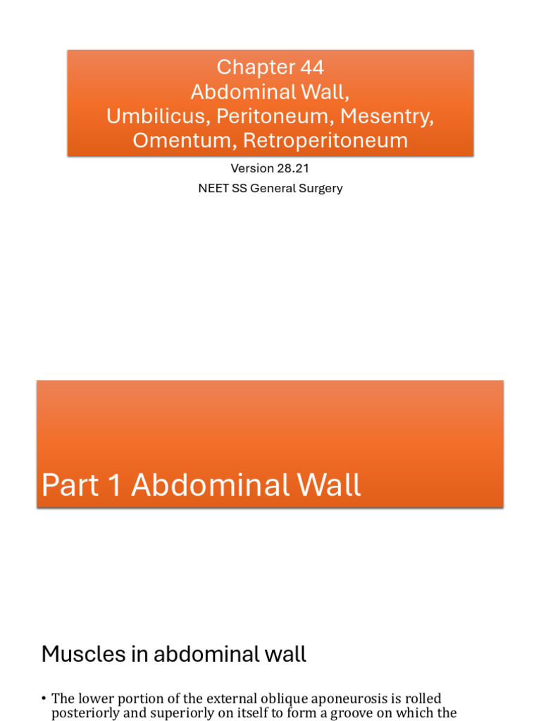 Abdominal Wall | PDF | Abdomen | Diseases And Disorders