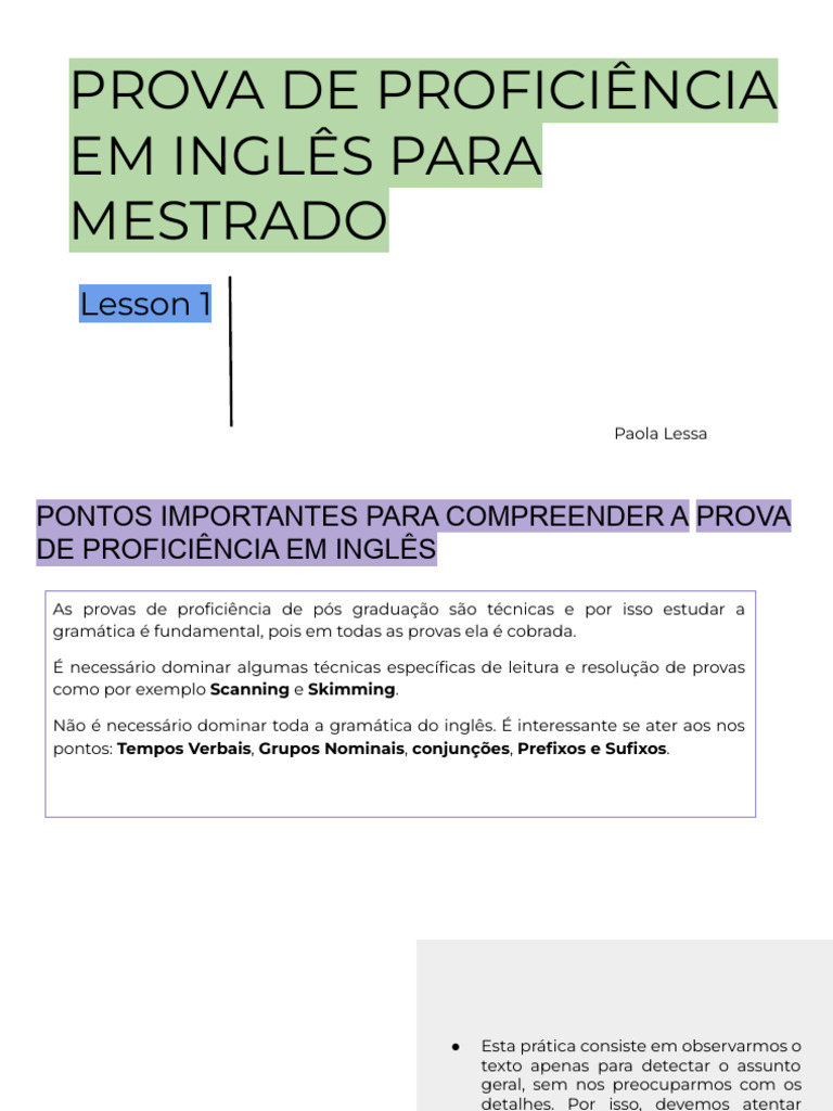 Prova de Proficiência em Inglês para Mestrado | PDF | Argentina | Alasca