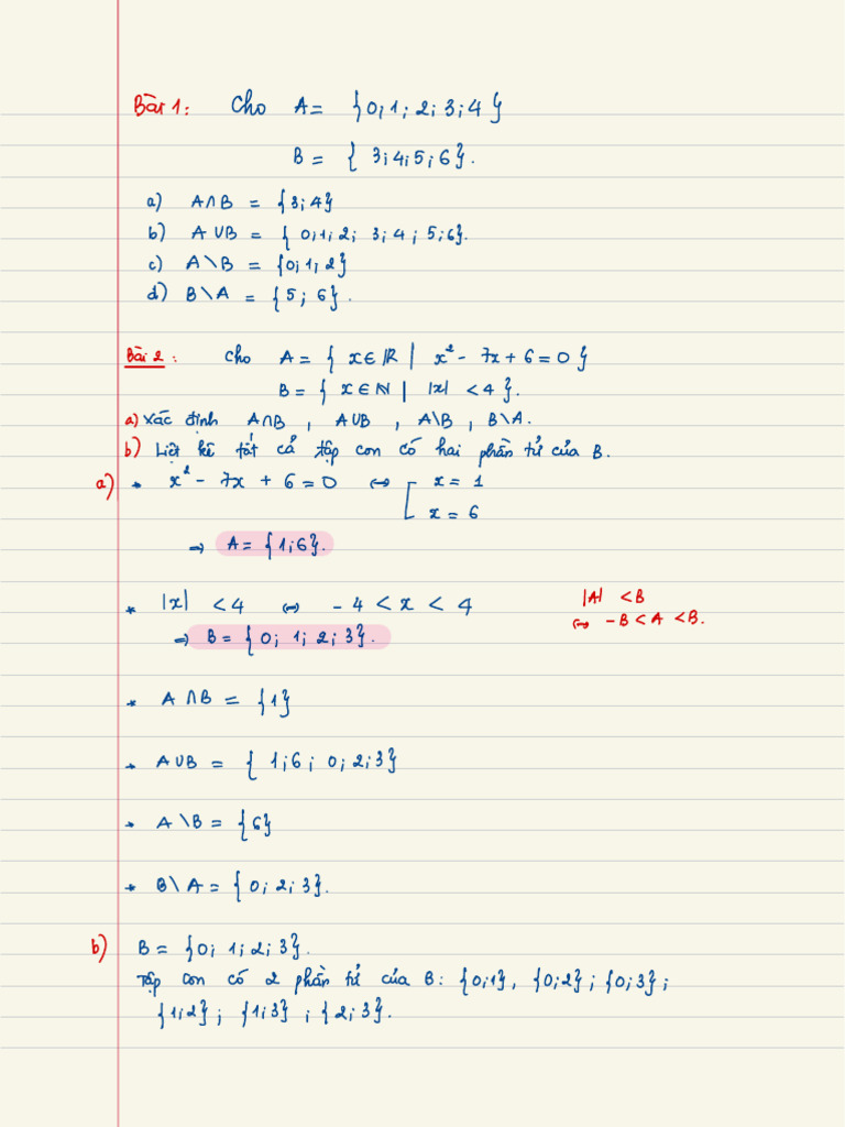 Set Theory and Algebra Problems | PDF