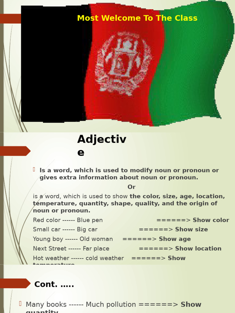 Adjective Pdf Adjective Grammatical Number