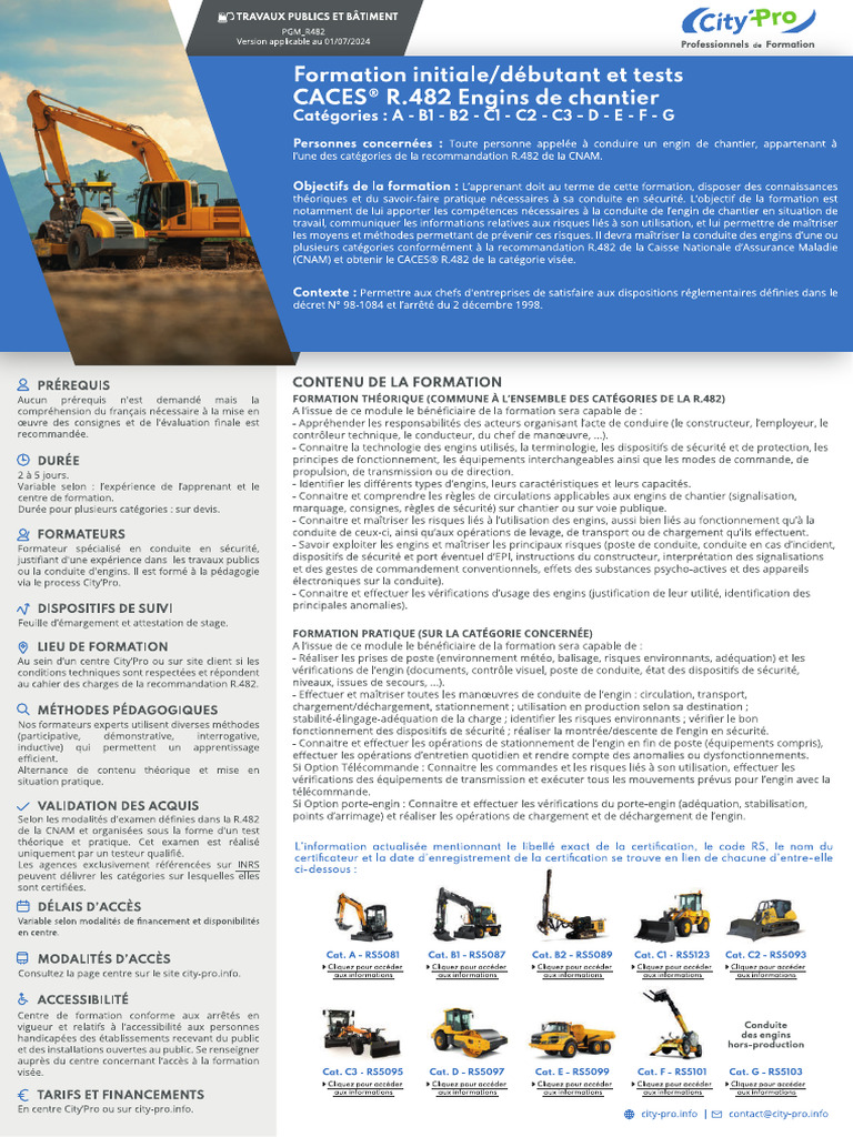 CACES®-R482-Formation-engins-de-chantier-categories-A-a-G-Initiale-2 | PDF