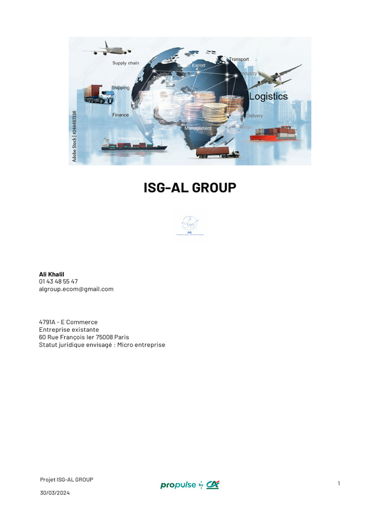 Projet E-Commerce ISG-AL GROUP 2024 | PDF | Commerce électronique | Sodles