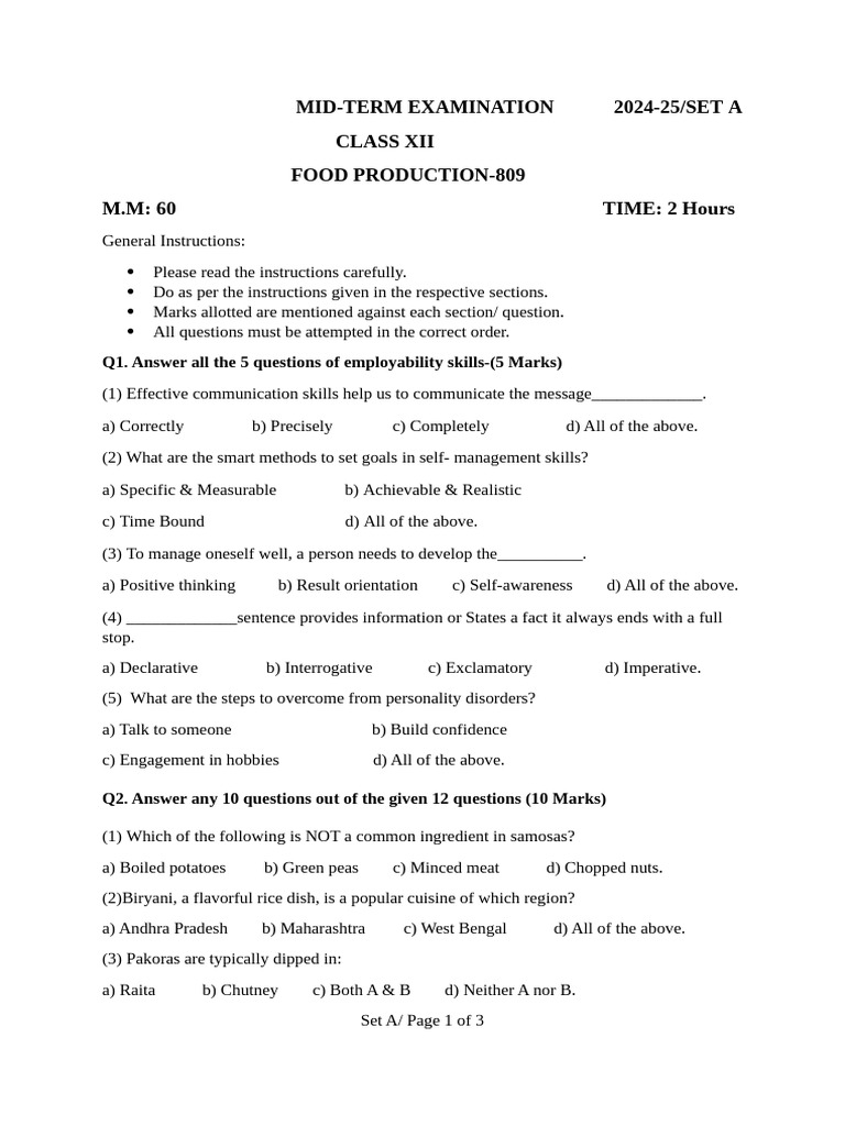 12midterm-set-a-pdf-indian-cuisine-south-asian-cuisine