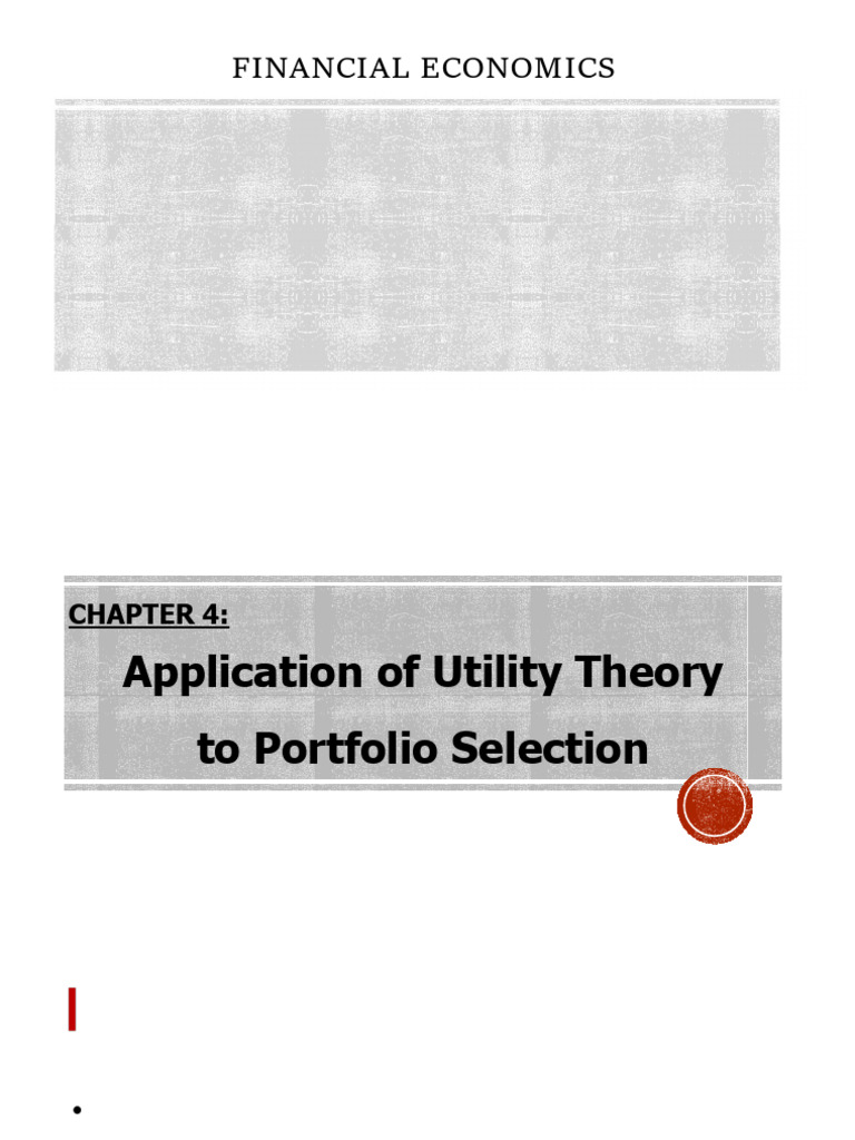 C4 - Portfolio selection | PDF | Modern Portfolio Theory | Risk Aversion