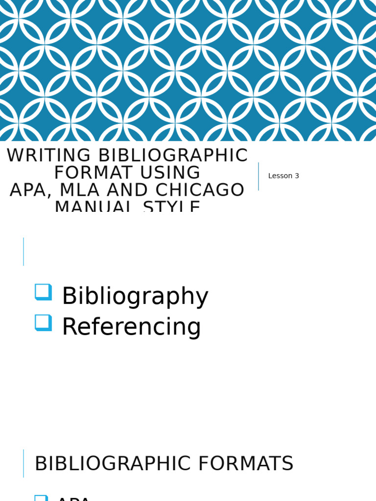Modole 3 Bibliography | PDF | Bibliography | Citation