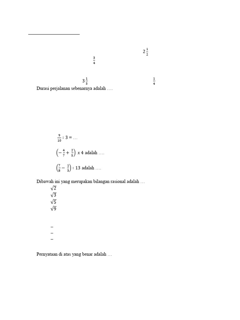 02 Bilangan Rasional | PDF