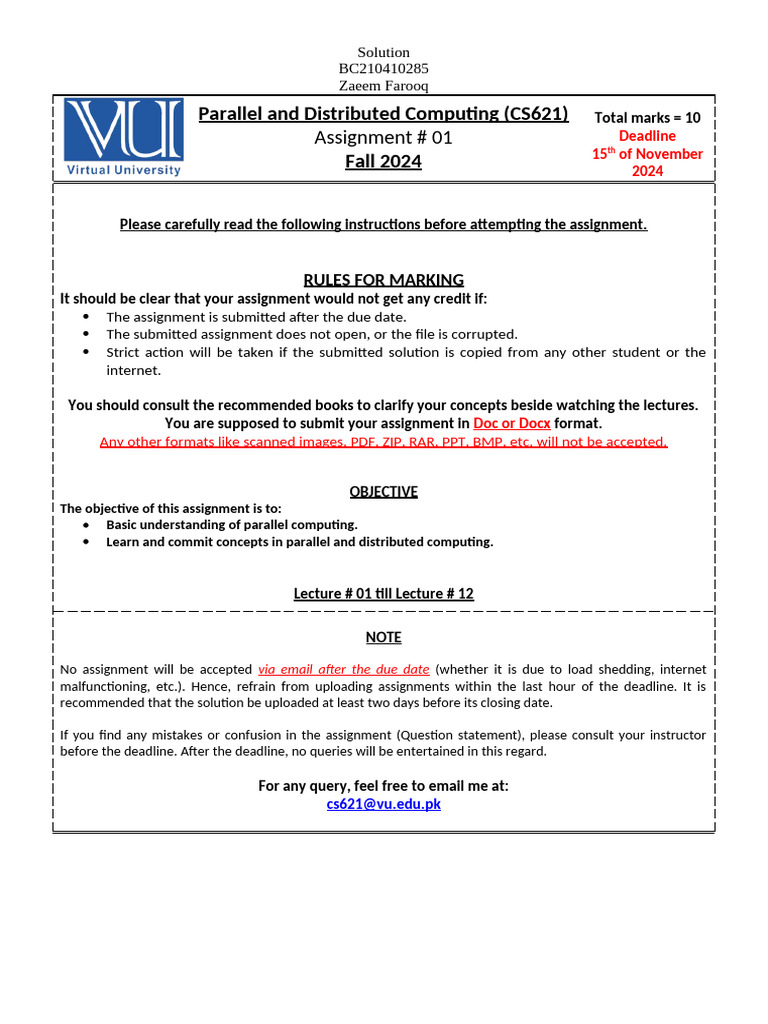 CS621 Assignment 1 Solution 2024 | PDF | Computing | Computer Science