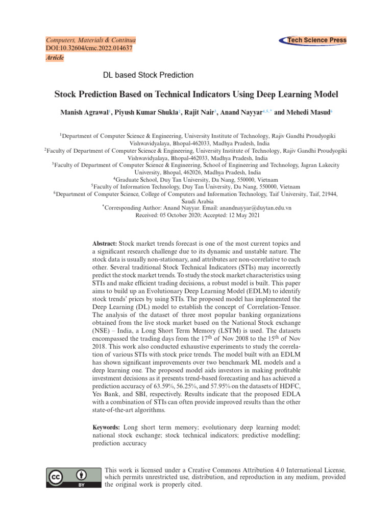Deep Learning for Stock Trend Prediction | PDF | Deep Learning ...