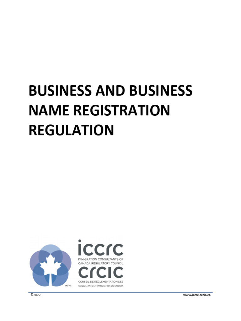 Business Name Registration Regulation | PDF | Sole Proprietorship ...