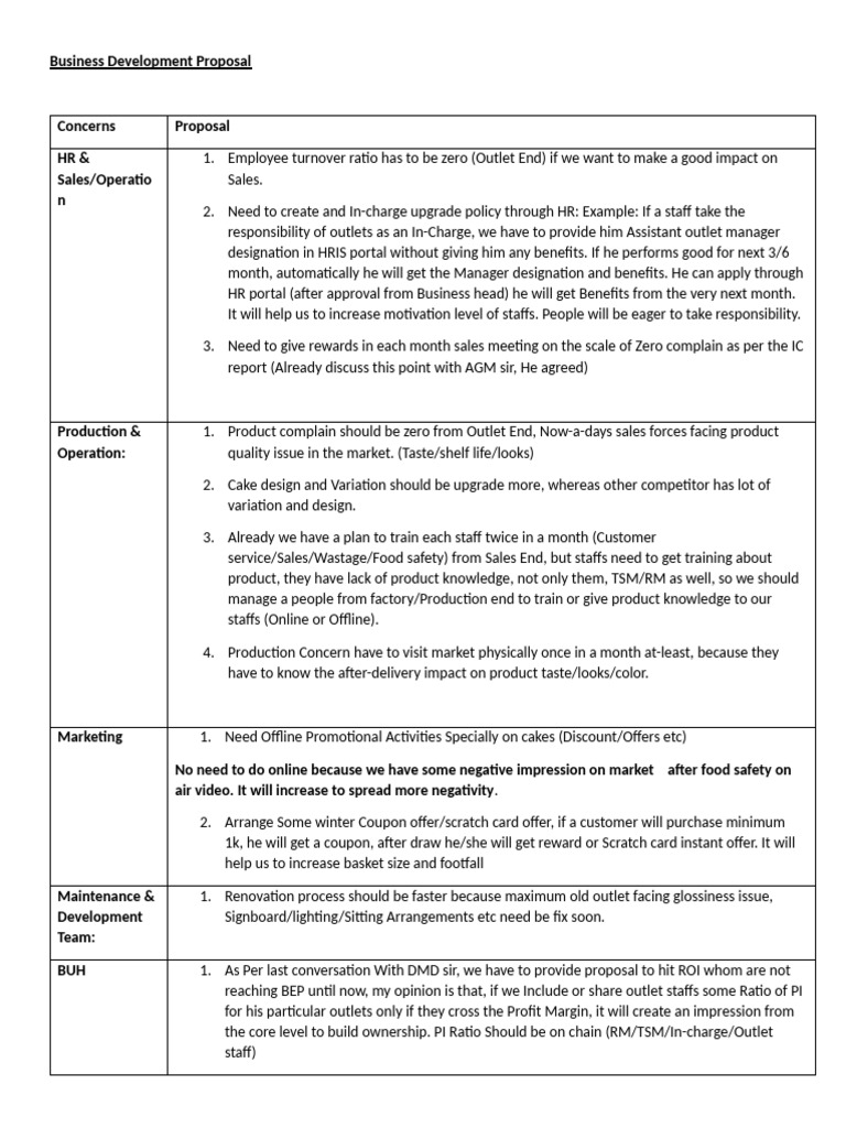Business Development Proposal - QTR | PDF | Business | Economies