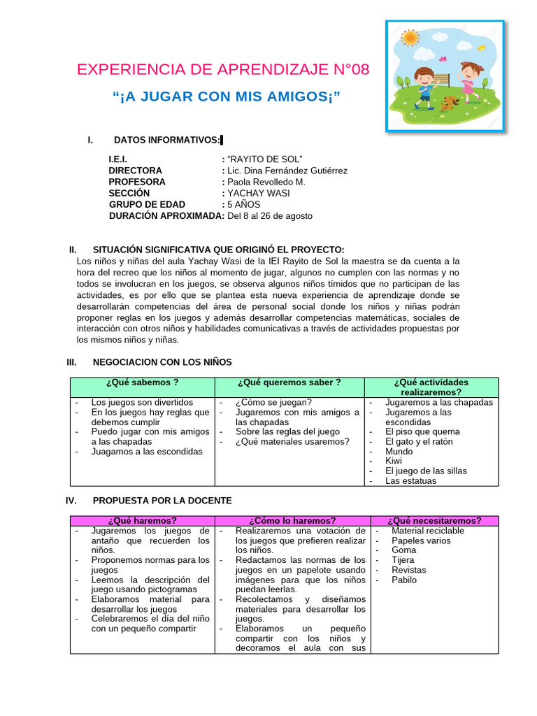 Aprendizaje Divertido en Yachay Wasi | PDF | Evaluación | Salón de clases