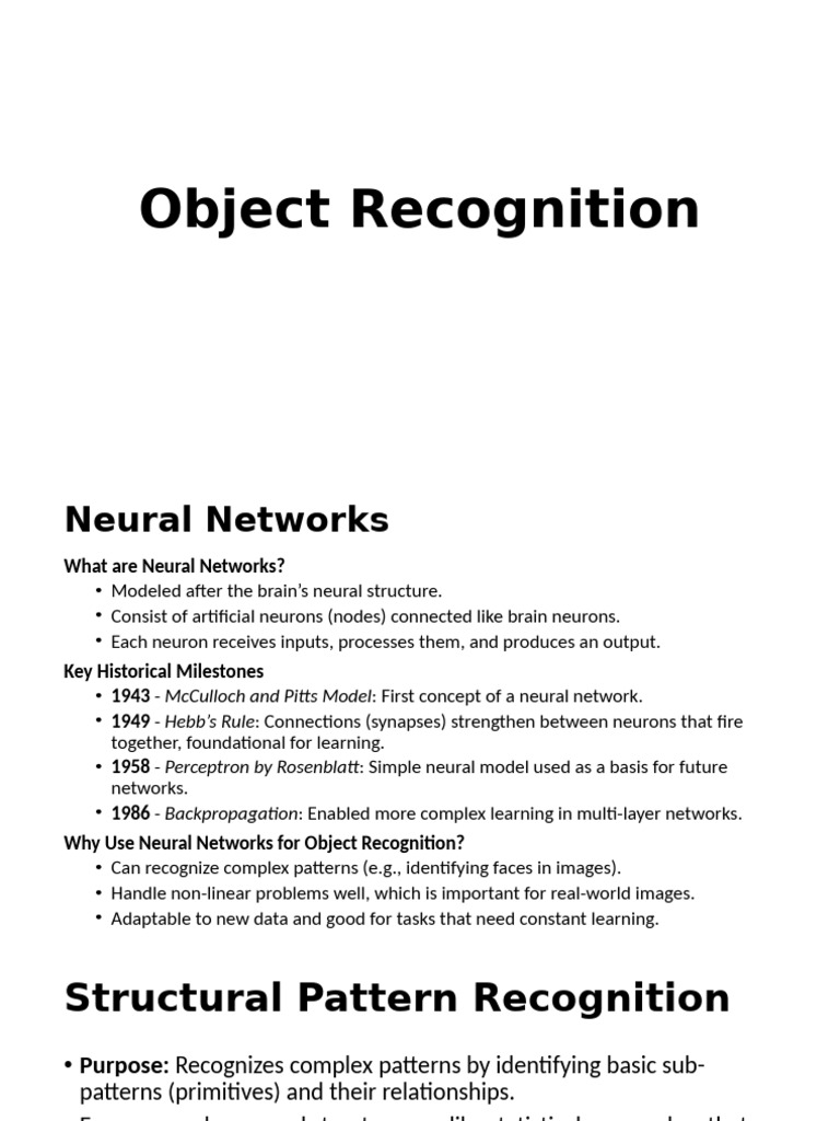 Object Recognition-12 | PDF | Artificial Neural Network | Neuroscience
