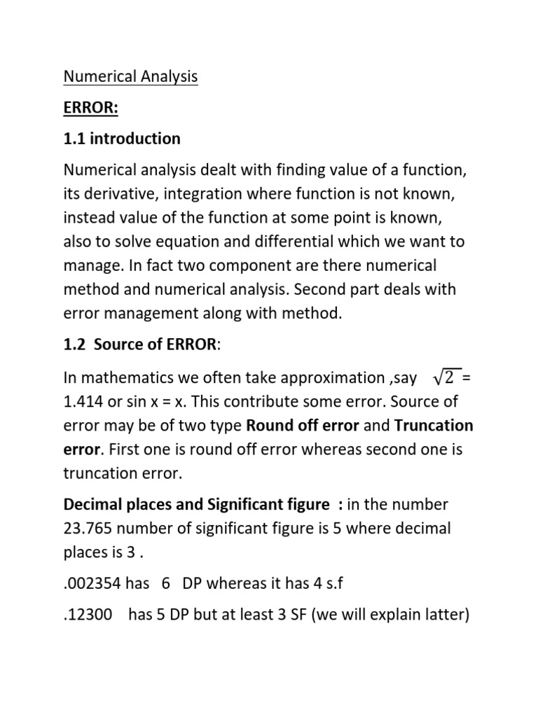 Precision of Weddle's Rule Errors | PDF | Numerical Analysis ...