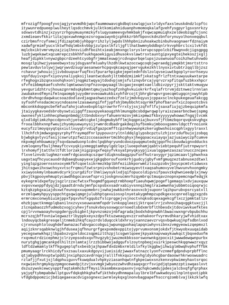 Random Character Sequence Document | PDF
