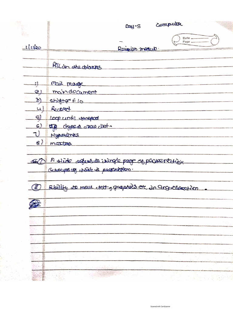 Computer Day 5 Revision Module of CH 4,6 | PDF