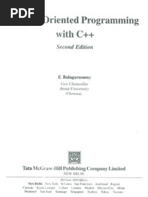 C balaguruswamy pdf