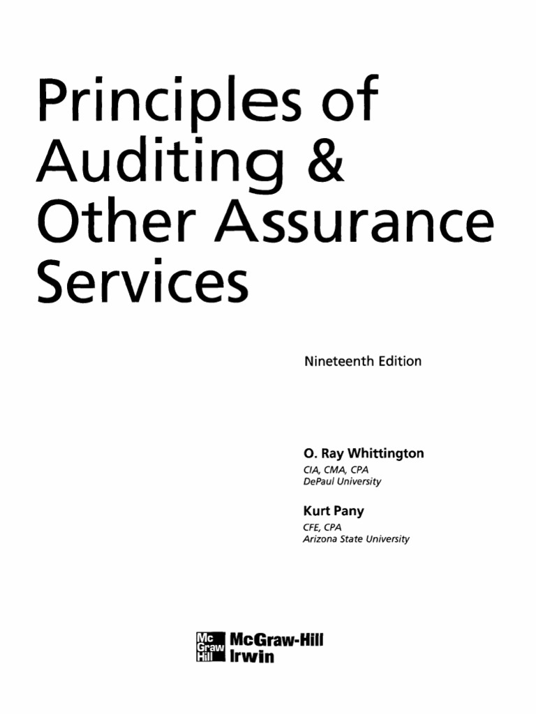 Auditing Principles by Whittington | PDF | Audit | Internal Control