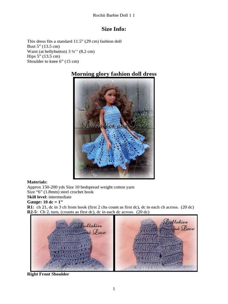 Rochii Barbie Doll | PDF | Textile Arts | Textiles