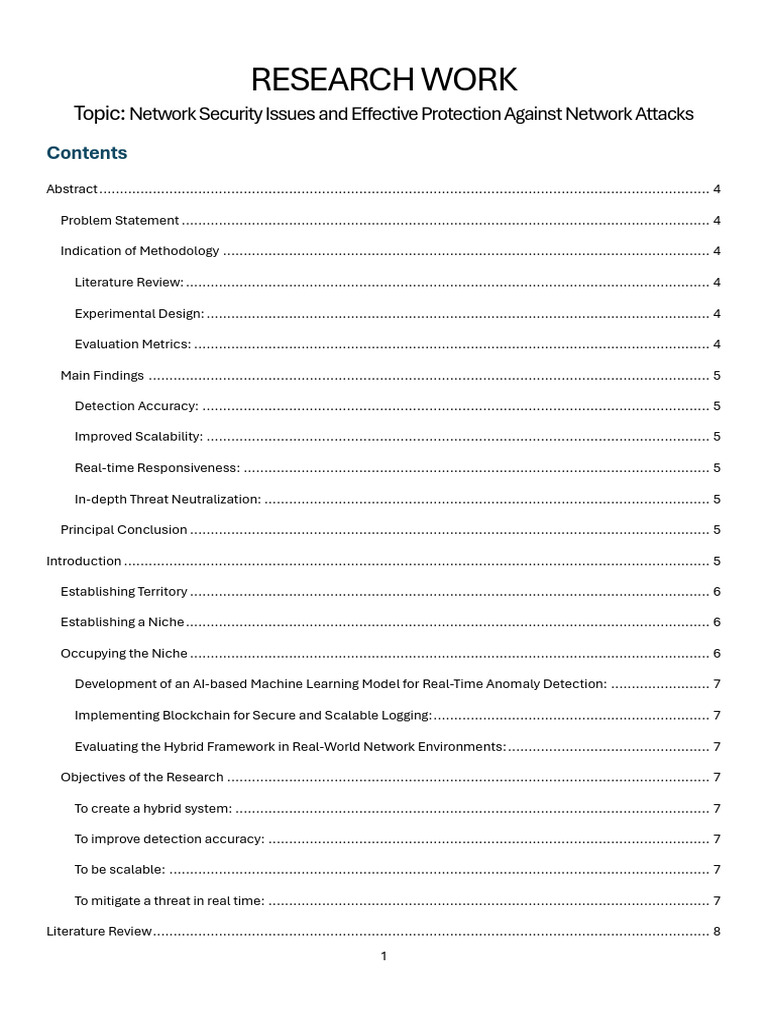 Network Security Issues And Effective Protection Against Network