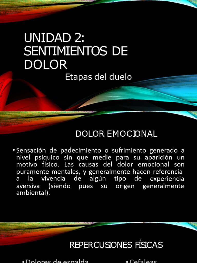 Etapas del Duelo y Manejo del Dolor | PDF | Dolor | Las emociones