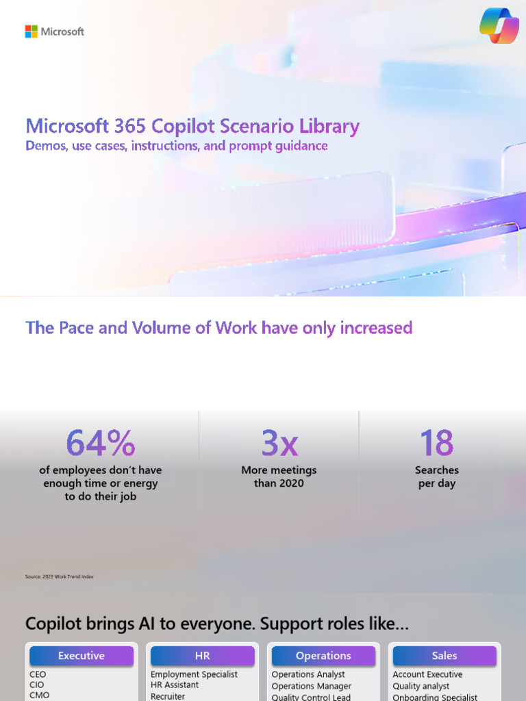 Microsoft 365 Copilot Customer Resources Placemat | PDF | Microsoft ...