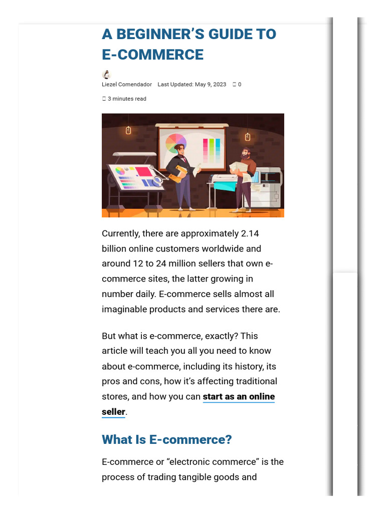 Beginner's E-Commerce Guide | PDF | E Commerce | Online Shopping