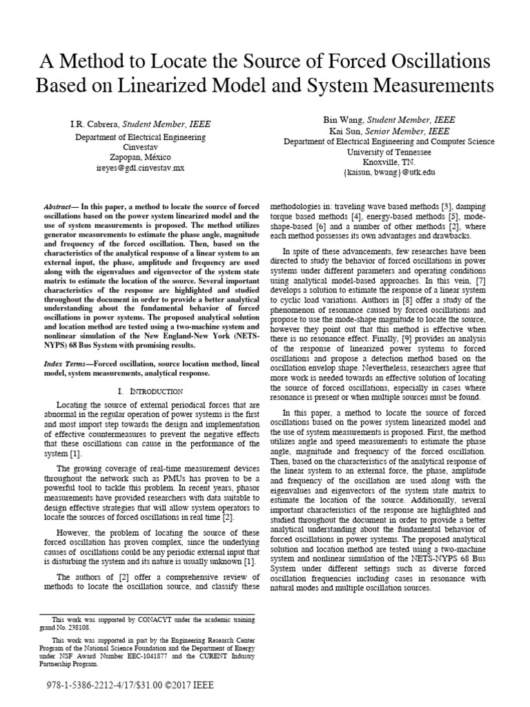 A Method To Locate The Source of Forced Oscillations Based On ...