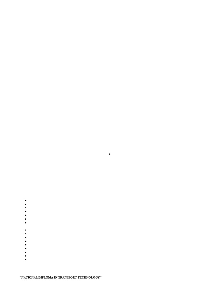 HND in Transportation Technology Curriculum | PDF | Matrix (Mathematics ...
