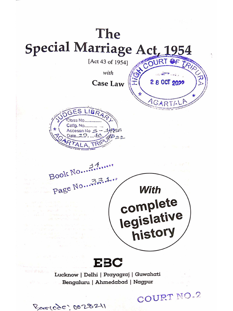 Special Marriage Act, 1954 | PDF