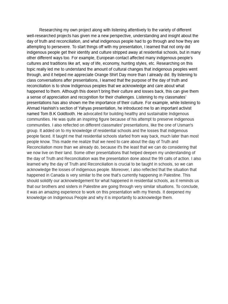 Reflection 3 | PDF | Indigenous Peoples