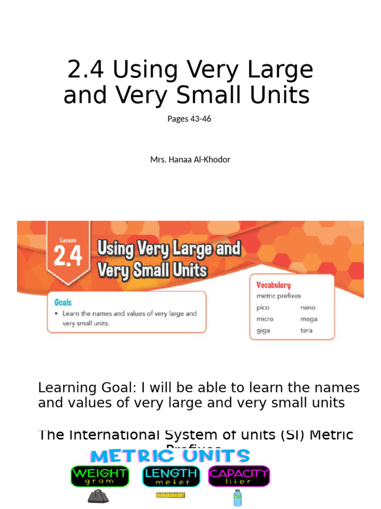 Number+Sense+Lesson+2.4+Very+Large+and+Very+Small+Numbers | PDF