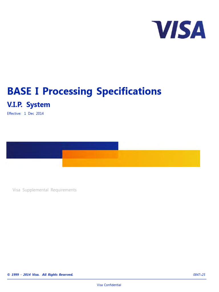 VIP System BASE I Processing Specifications-December2014 | PDF | Non ...