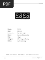 5161BS 7-Segment Display Datasheet | PDF | Celsius | Electronic Engineering