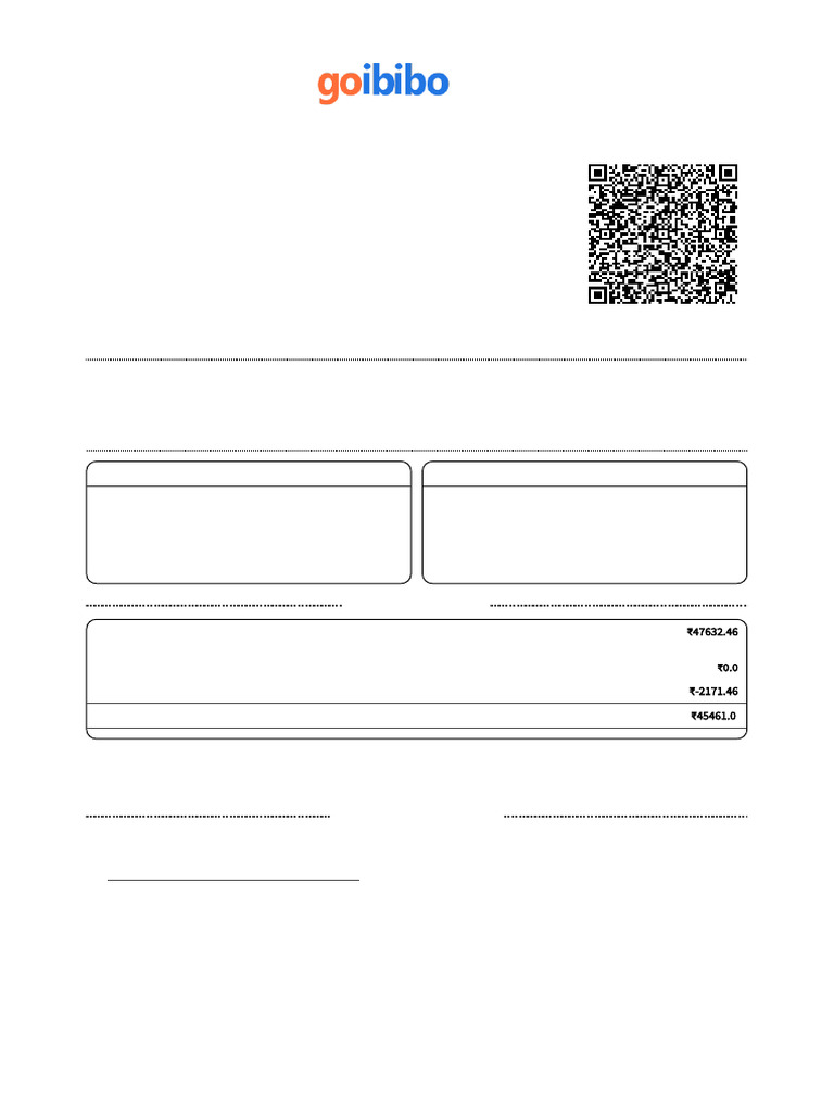 MakeMyTrip Tax Invoice - Booking Details | PDF | Invoice | Payments