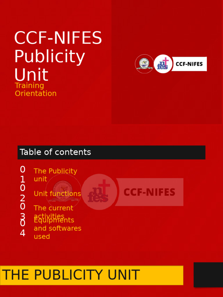 Publicity Unit Overview & Tools | PDF