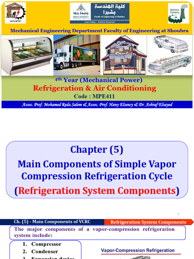 Main Components of VCRC Systems | PDF | Refrigeration | Air Conditioning