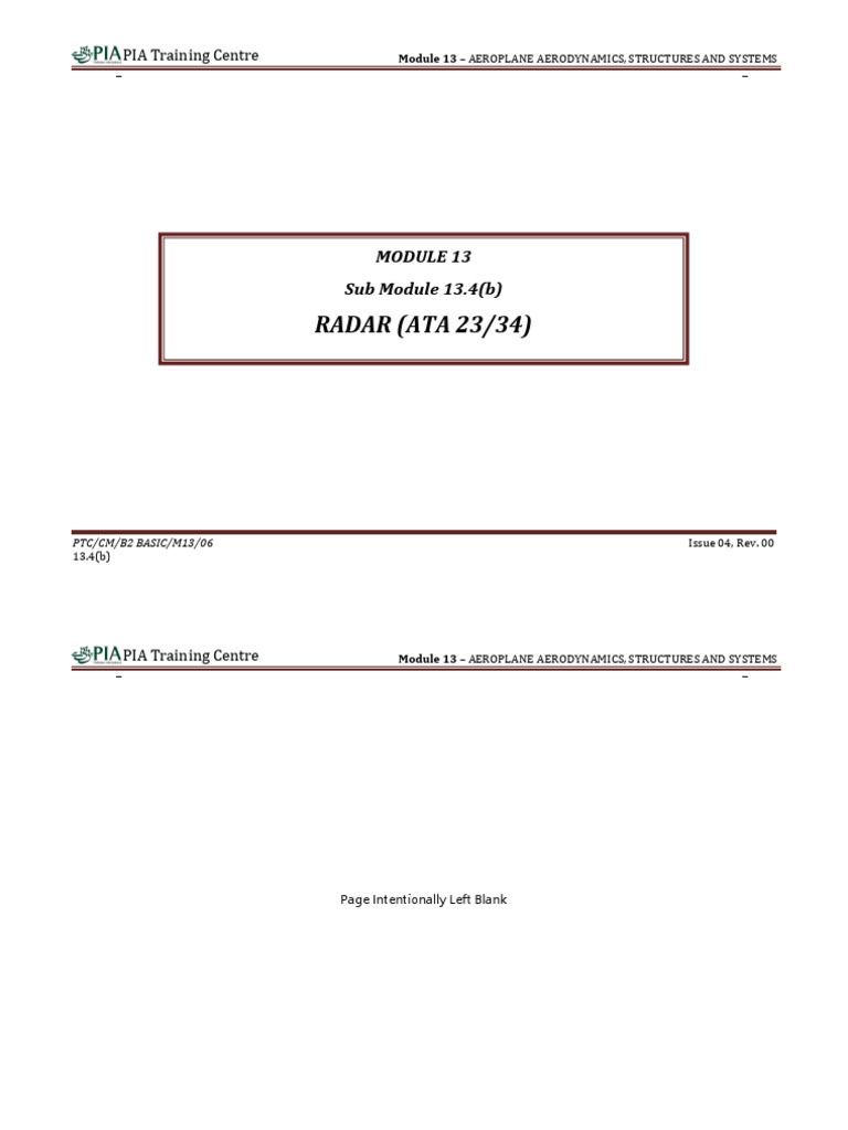 Radar Systems in Aerodynamics | PDF | Radar | Antenna (Radio)
